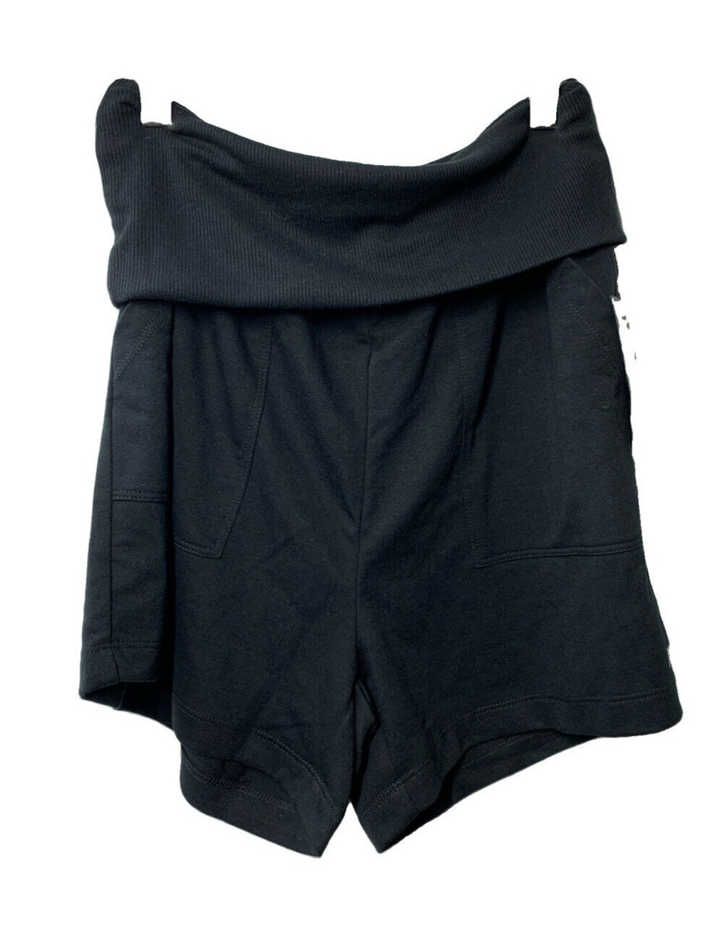 Andrew Marc Sport Women's Fold Over Waistband Lounge Relaxed Fit Shorts Small